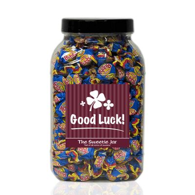 Anglo Bubbly Bubble Gum 1.5kg Sweet Jar  A Personalised Gift Jar Filled with Your Favourite Retro Sweets! (Good Luck)