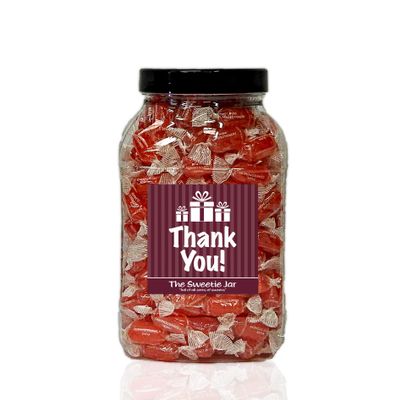 Aniseed Twist 1.8kg Large Sweet Jar  A Personalised Gift Jar Filled with Your Favourite Retro Sweets! (Thank You)