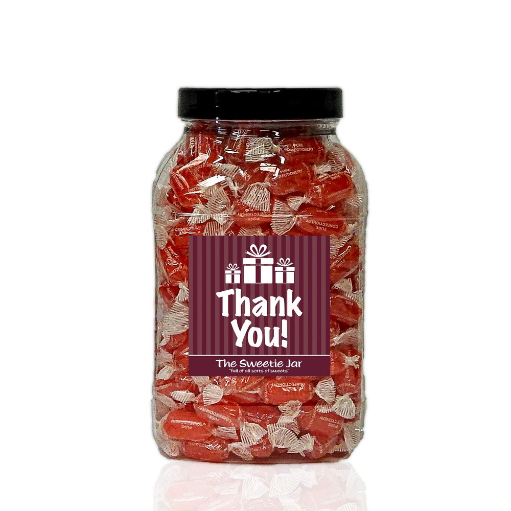 Aniseed Twist 1.8kg Large Sweet Jar  A Personalised Gift Jar Filled with Your Favourite Retro Sweets! (Thank You)