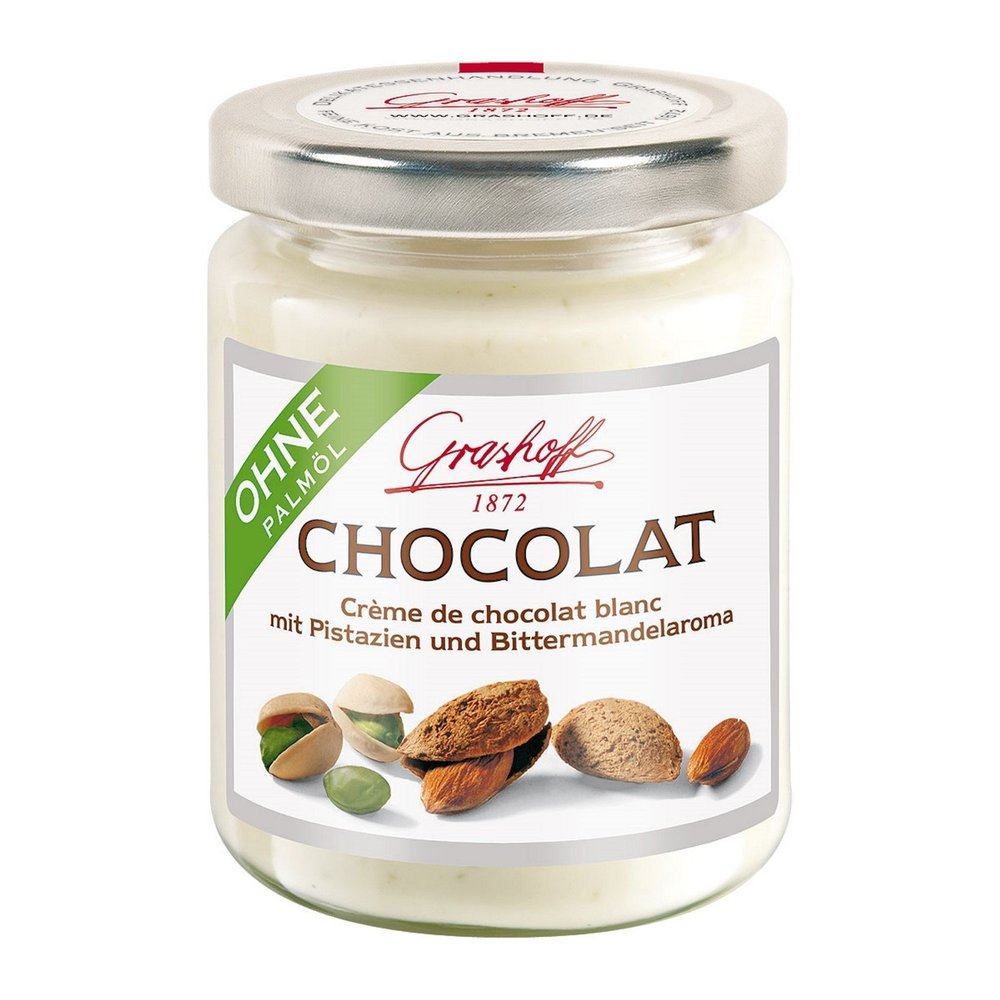 Chocolate Spread White with Pistachios 250 gr. - Grashoff 1872
