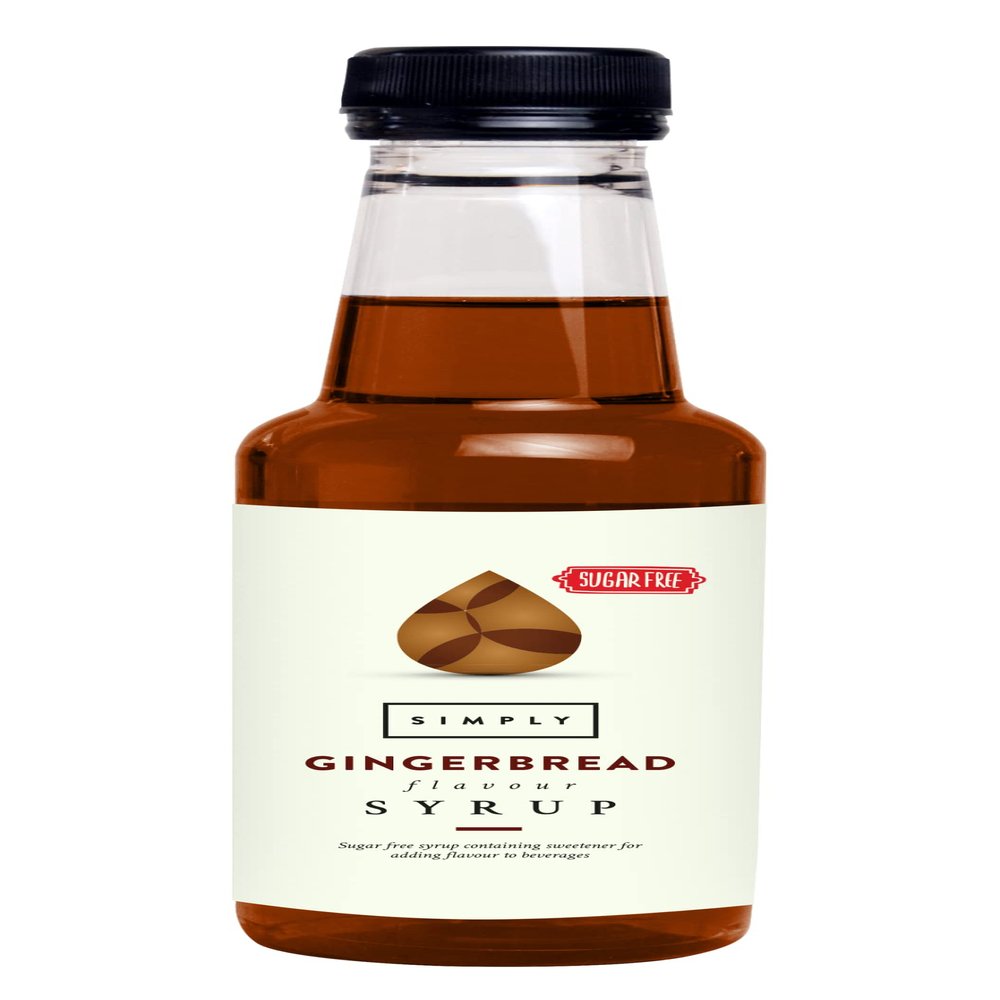 Simply Sugar Free Gingerbread Syrup, Low Calorie, Vegan & Nut Free Flavoured Syrup for Coffee, Cocktails & Baking (250ml)