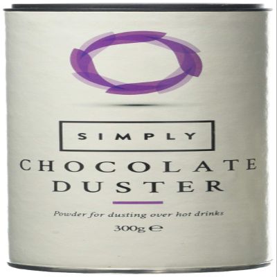 Simply Chocolate Duster, Chocolate Shaker for Cappuccino, Coffee, Milkshakes & Frappes, Suitable for Vegans & Nut Free (300g)