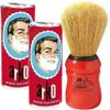 The Shave Factory Wet Shaving Set  2 Arko Shaving Soap Sticks & The Shave Factory Natural Boar Bristle Brush Made by Omega  Classic Red Handle view 1