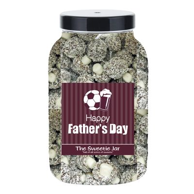 Coconut Mushrooms 1.8kg Sweet Jar  A Personalised Gift Jar Filled with Your Favourite Retro Sweets! (Happy Fathers Day)