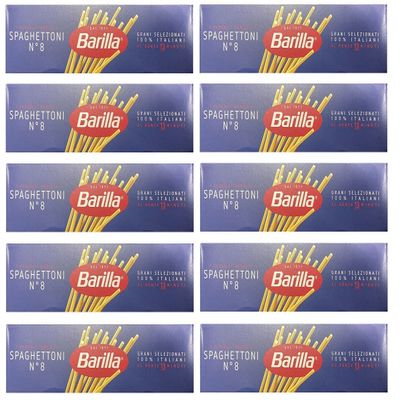10 x Pasta Barilla Spaghettoni No. 8 Italian Noodles 500 g Pack Spaghetti