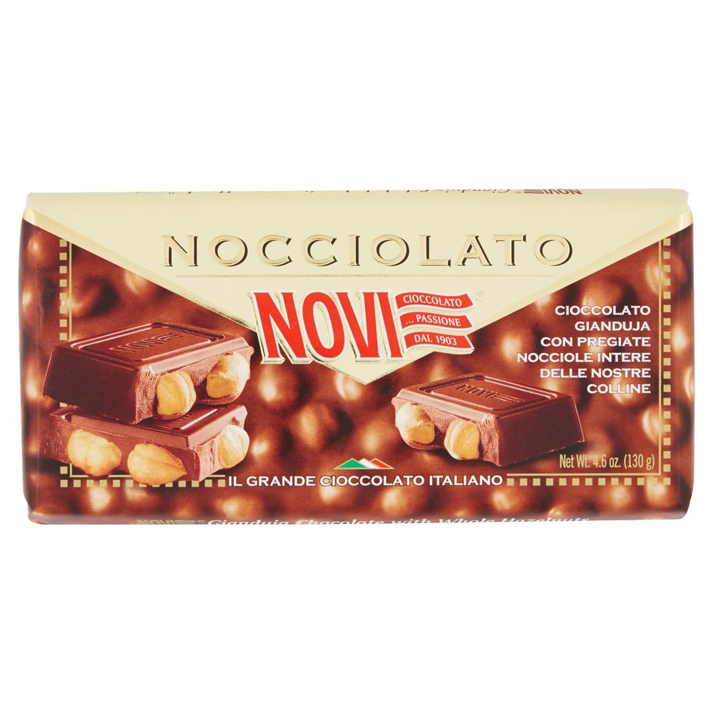 6X Novi Nocciolato Gianduia Italian Chocolate with Hazelnuts 130g