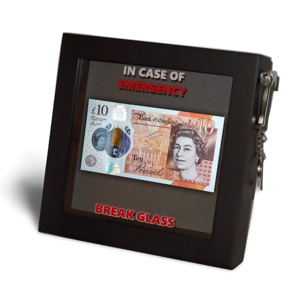 Birthday In Case of Present Emergency, Break Glass Gift Box. Fun Novelty 3d Frame. Food/Chocolate/Sweets/Drink/Money/Voucher/Jewellery. Daughter Granddaughter Sister Best Friend Mate Niece