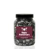 Black Jack Chews 1.5kg Sweet Jar  A Personalised Gift Jar Filled with Your Favourite Retro Sweets! - Happy Anniversary view 1