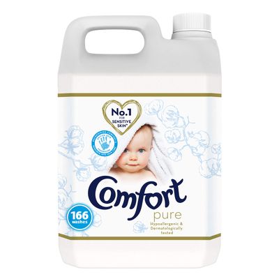 Comfort Dermatologically tested Pure suitable for the whole family's clothes Fabric Conditioner gentle next to sensitive skin 166 Wash 5 l