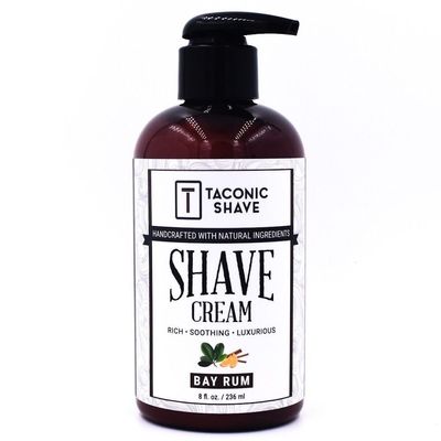 Taconic Shave Creams in Pump Bottles (Bay Rum)
