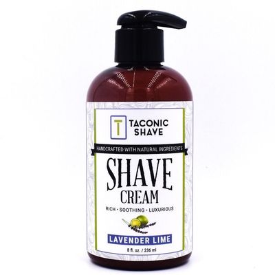 Taconic Shave Creams in Pump Bottles (Lavender & Lime)