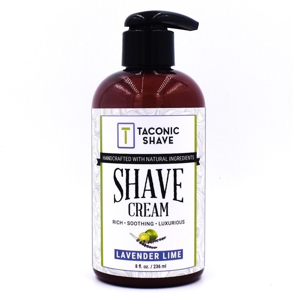 Taconic Shave Creams in Pump Bottles (Lavender & Lime)