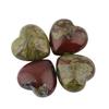 Rockcloud Healing Crystal Natural Rose Quartz Heart Love Carved Palm Worry Stone Chakra Reiki Balancing, 4, Stone view 1