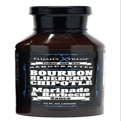 Elijah's Xtreme Bourbon Blueberry Handcrafted Chipotle Marinade & Barbecue Sauce 355ml
