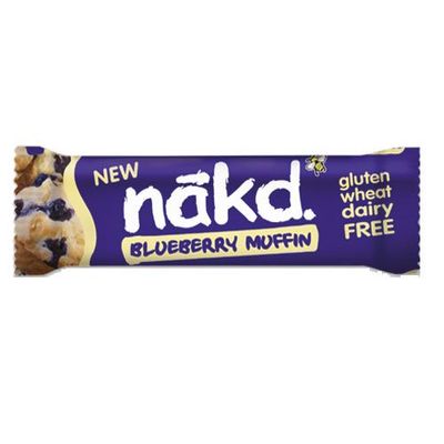 Nakd Blueberry Muffin Bar - 35g x 18 (4 Pack Bundle)