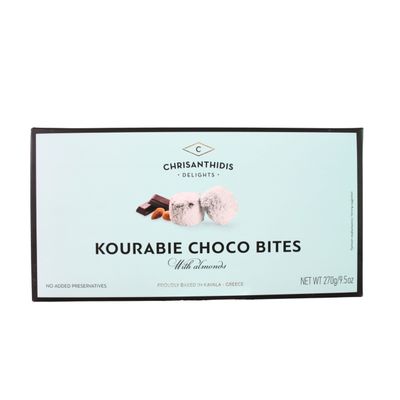 Chrisanthidis Delights Kourabie Shortbread Choco Bites with Almonds, 270 g