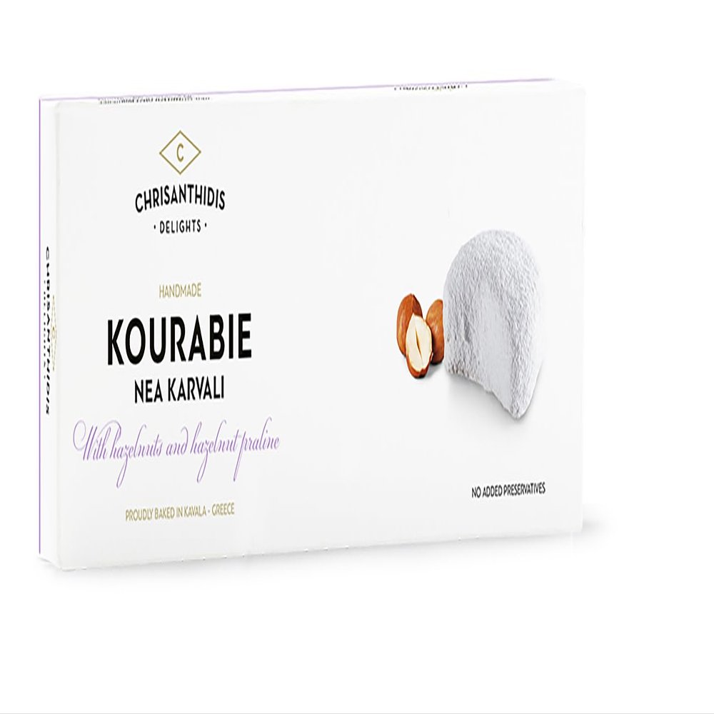 Chrisanthidis Delights Kourabie with Hazelnuts and Hazelnut Praline, 200 g