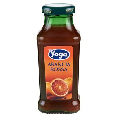 24x Yoga Bar Arancia Rossa Blood Orange Fruit Juice Fruit Flavored Drink Glass Bottle 200ml 100% Italian Fruit