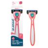 Preserve Shave 5 Five Blade Refillable Razor, Made from Recycled Materials, Coral Pink view 1