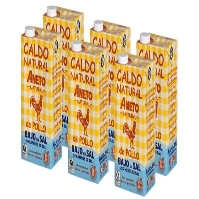 Aneto 100% Natural Low Sodium Chicken Broth 1L (6 Pack)