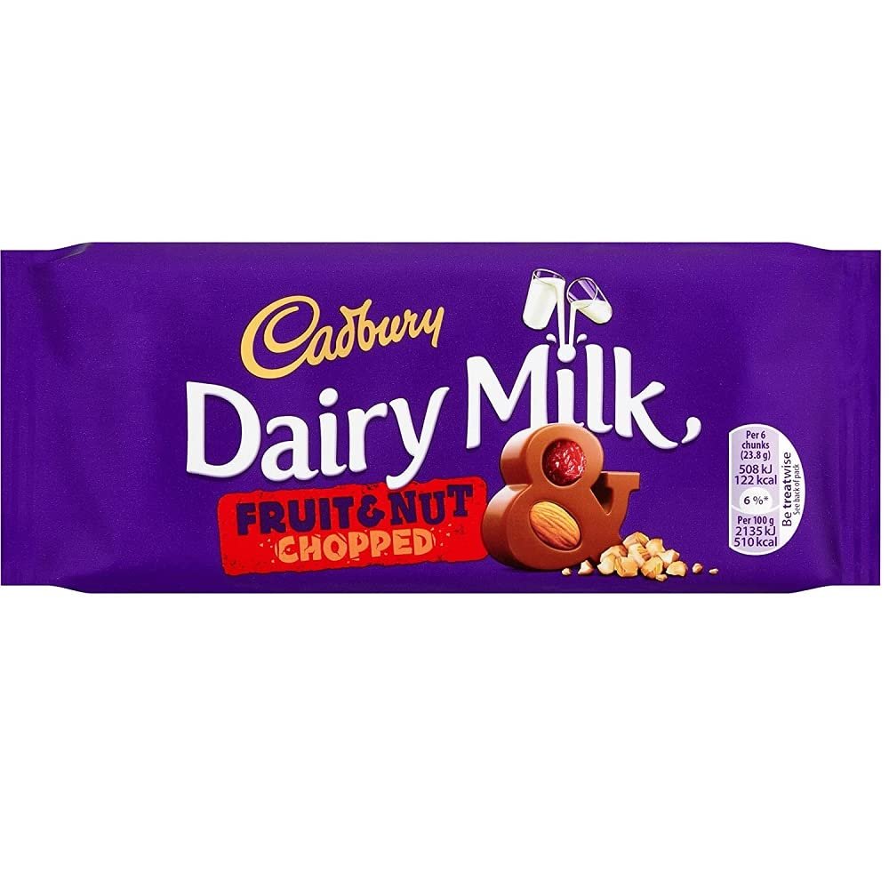 Cadbury - Dairy Milk Chopped Fruit and Nut - 95g - (Pack of 3)