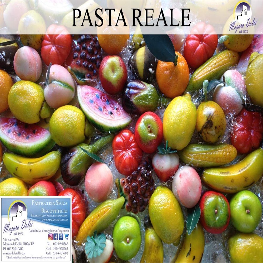 Pasta Reale Frutta Martorana 100% Sicilia Sweets and Biscuits Crafts 500 gr