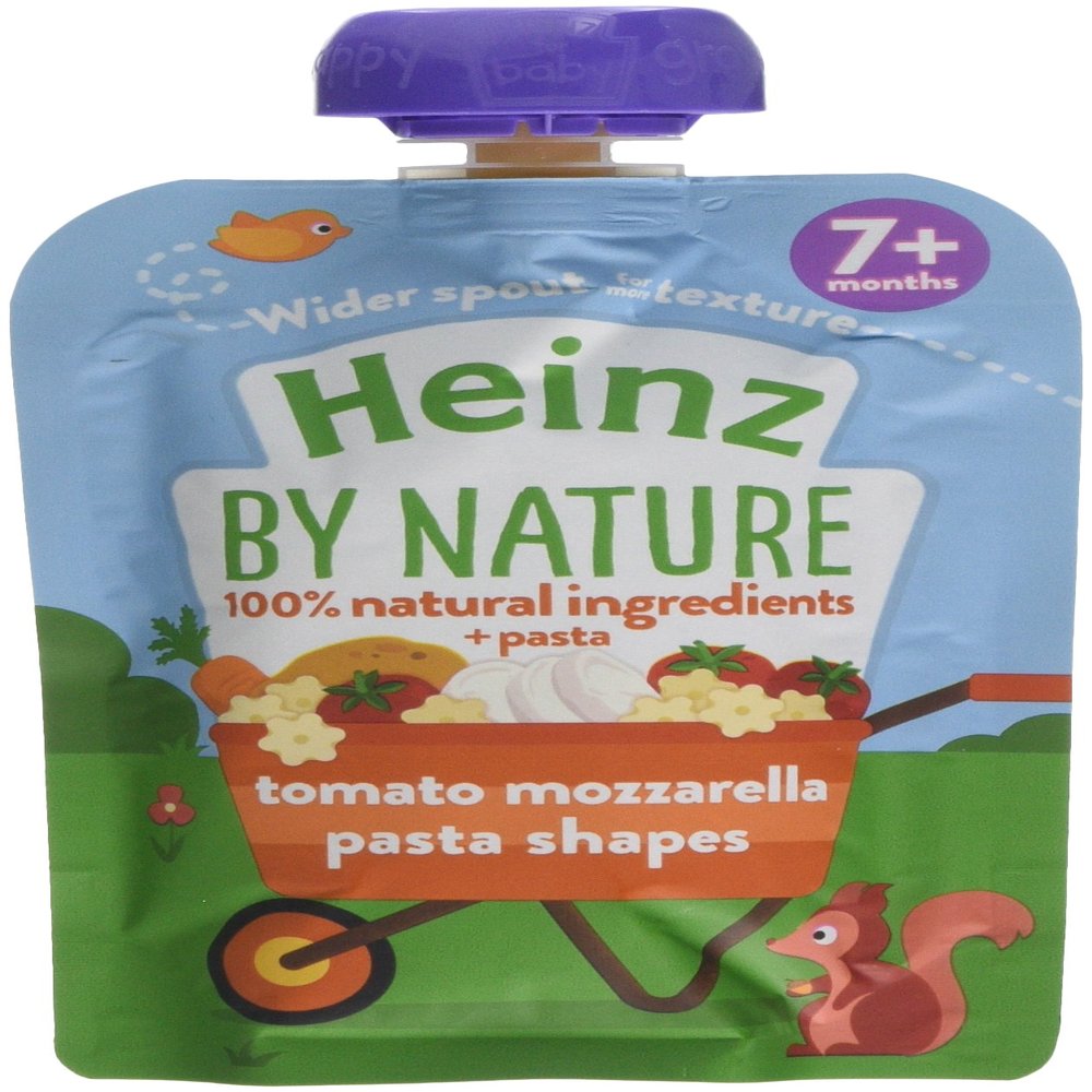 Heinz Tomato and Mozzarella Pasta Shapes Meal Pouch, 130 g (Pack of 5)