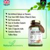 180 Maca Root Capsules - (3 Months Supply) Vegan 10,000mg Maca Capsules - High Strength Peruvian Black & Yellow Maca Root - Made in The UK view 4