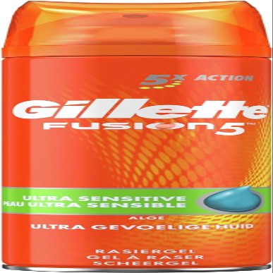 Gillette Fusion5 Ultra Sensitive Shaving Gel for Men Pack of 3 x 200 ml