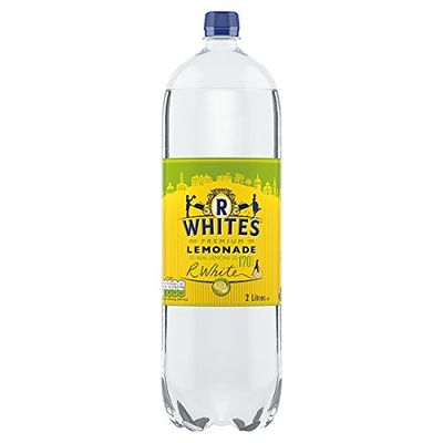R White Premium Lemonade 2 Litres (Pack of 8 x 2L)