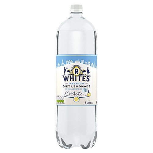 R White Premium Diet Lemonade 2 Litres (Pack of 8 x 2L)