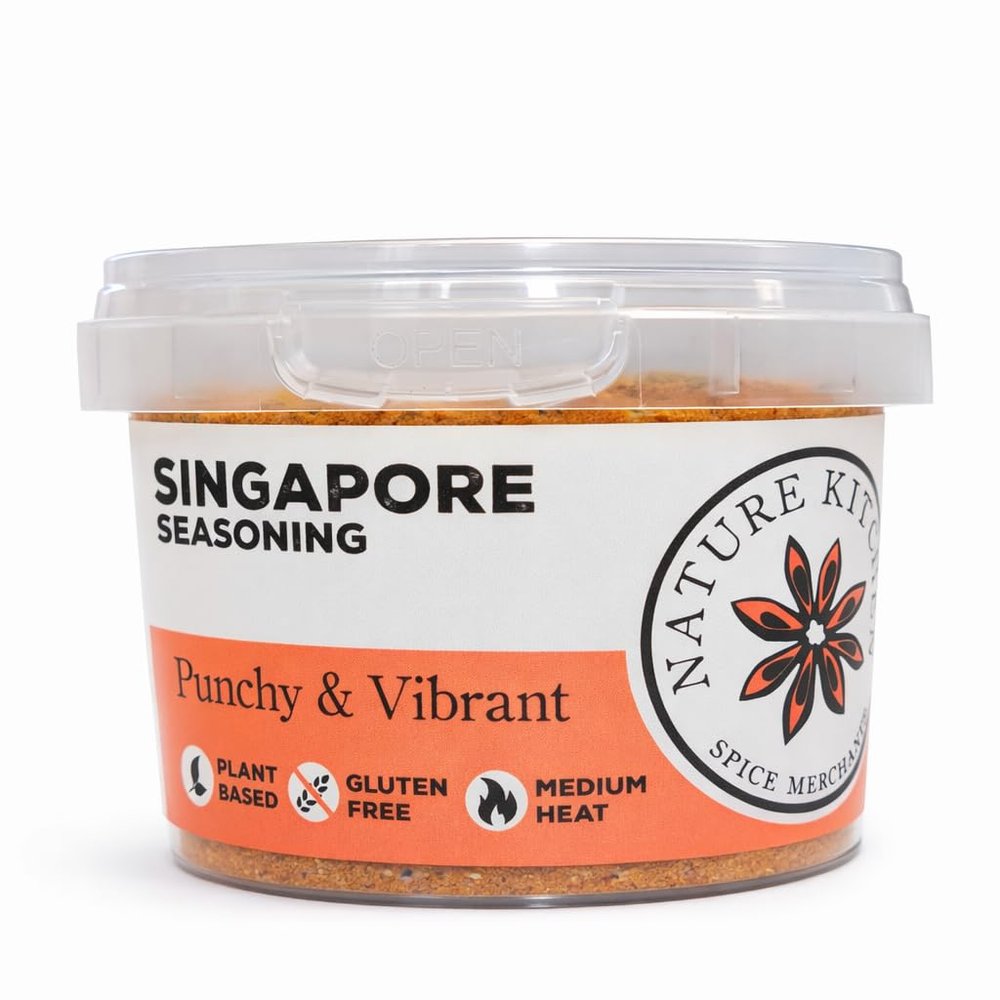 Nature Kitchen Singapore Seasoning 55g Mild, Gourmet Asian Spice Blend, Gluten Free, Vegan Seasoning for Stir Fries, Sauces, Grilled Meats, Noodles and Everyday Asian Cooking