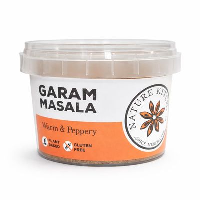Nature Kitchen Garam Masala 50g, Premium Indian Spice Blend in Airtight Stackable Pot, Gluten Free Vegan Seasoning for Curries Soups Stews Vegetables Marinades and Everyday Cooking