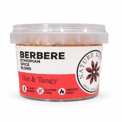 Nature Kitchen Berbere Spice Blend, 70g Authentic Ethiopian Seasoning, Gluten Free, Vegan, Hot Aromatic Mix of Herbs and Spices for Stews, Curries, Grilled Meats and Vegetables