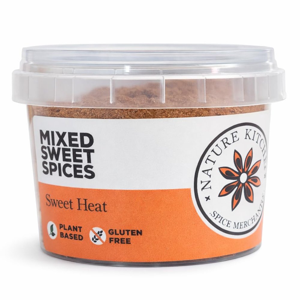 Nature Kitchen Mixed Sweet Spices Ground 50g Mild, Hand Blended Baking Spice Mix, Gluten Free, Vegan Seasoning for Desserts, Cakes, Biscuits, Mulled Drinks and Everyday Baking