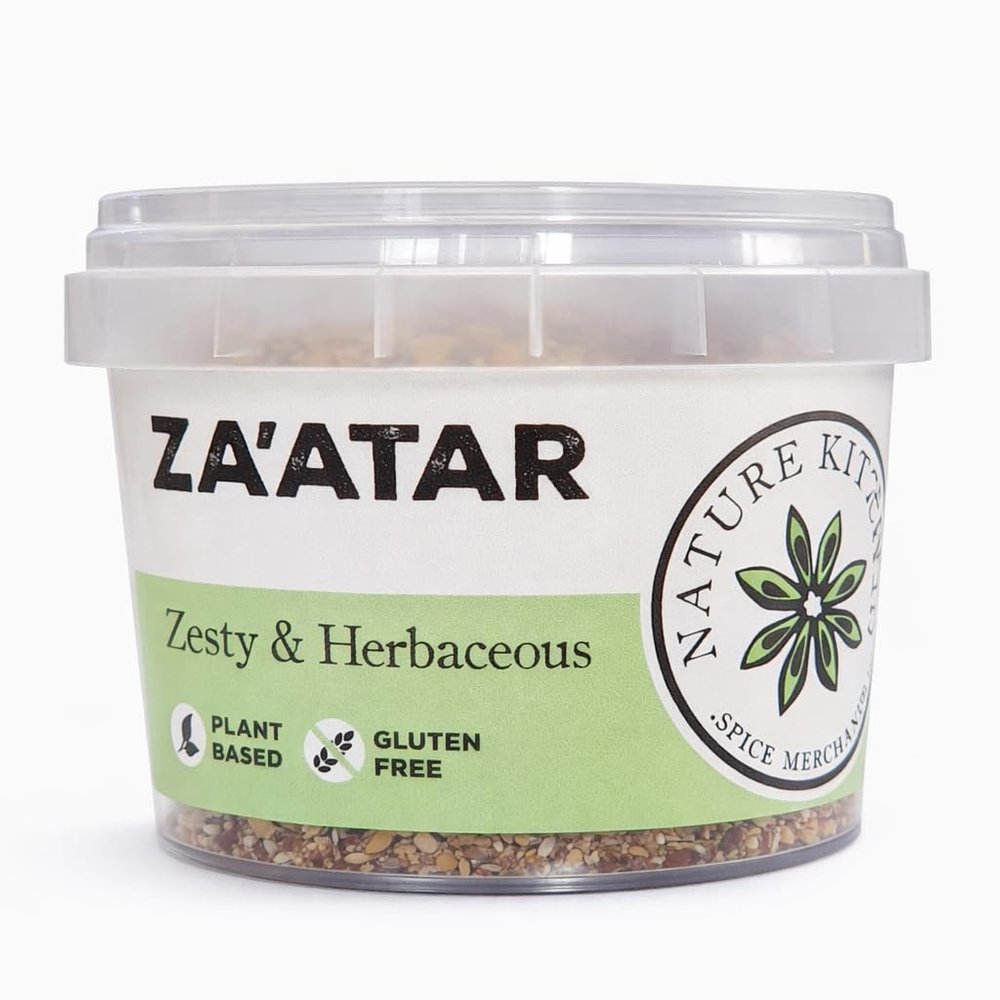 Nature Kitchen Zaatar Spice Blend 40g Mild, Handcrafted Mediterranean Herb Mix with Thyme Sumac Sesame, Gluten Free, Vegan Seasoning for Flatbreads, Hummus, Salads and Everyday Cooking