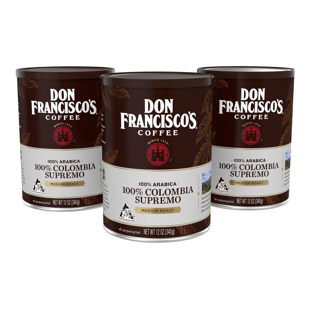 DON FRANCISCOS 100% COLOMBIAN SUPREMO MEDIUM GROUND COFFEE 340g TIN FRANCISCO'S
