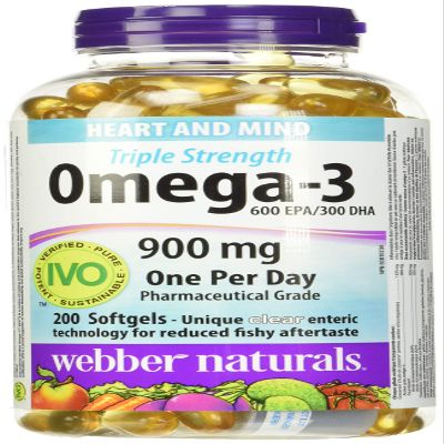 Webber Naturals Omega-3 Triple Strength 900mg, 200 softgels