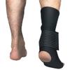 A Pair Of Ankle Support Braces Mens Ankle Support Sleeve with Wrap around Strap Black L view 2