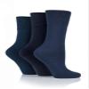 Gentle Grip 3 Pairs Ladies Diabetic Socks Navy - Size 4-8 - RD37G3 view 1