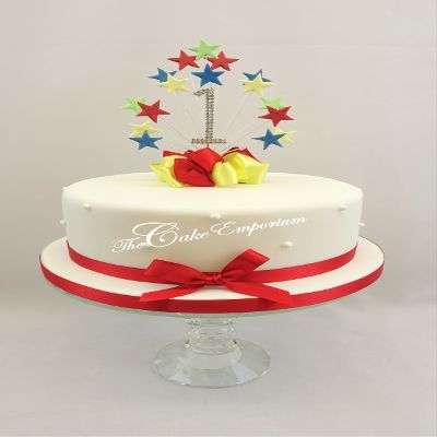 Mr Tumble Star Burst Birthday Cake Topper Diamante Number 1 With Ribbon Pack