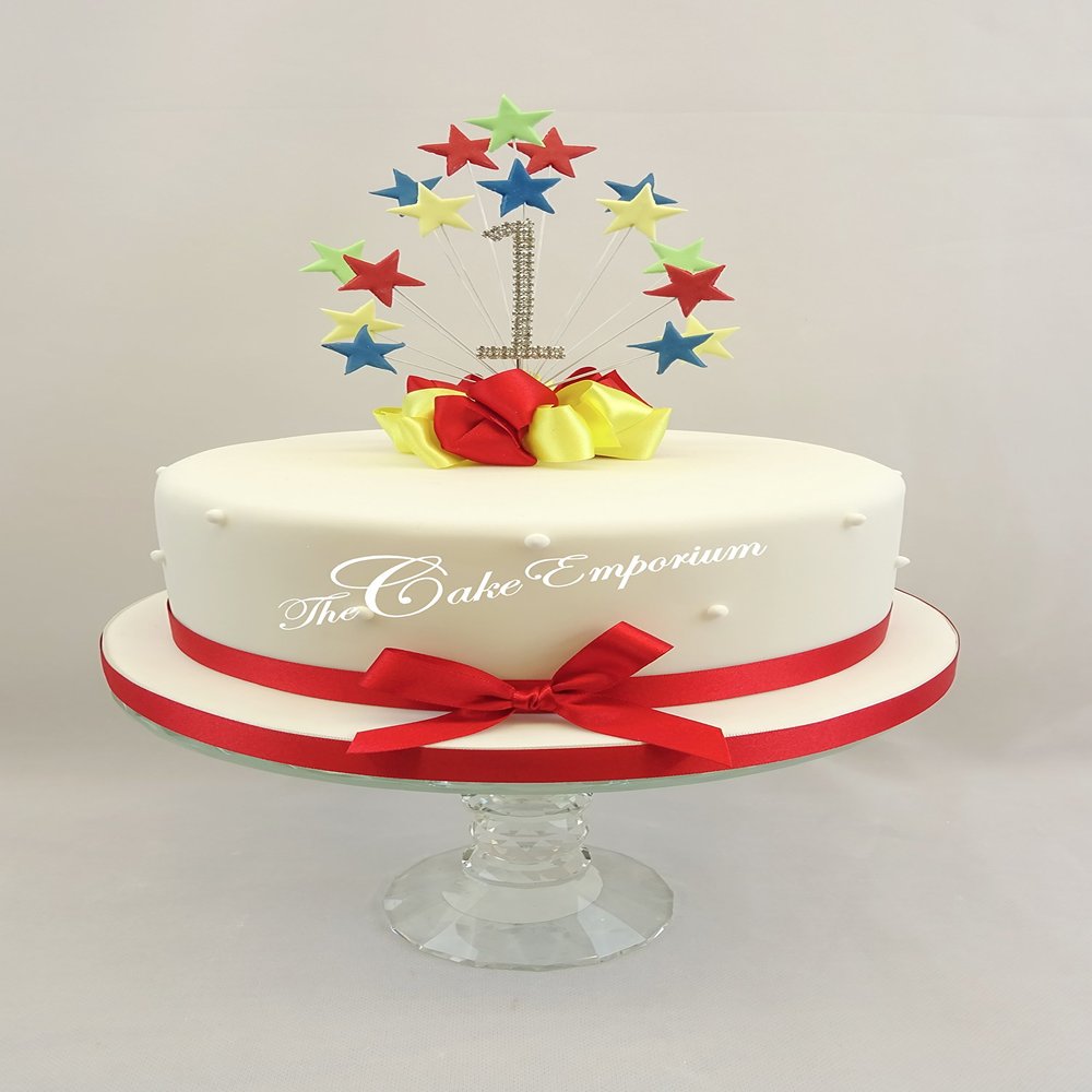 Mr Tumble Star Burst Birthday Cake Topper Diamante Number 1 With Ribbon Pack