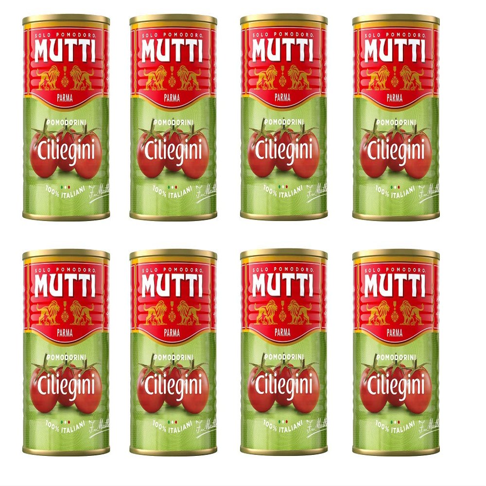 8xMutti Pomodorini Ciliegini Italian Cherry Tomatoes in Tomato Sauce for Pasta 400g 100% Italian!