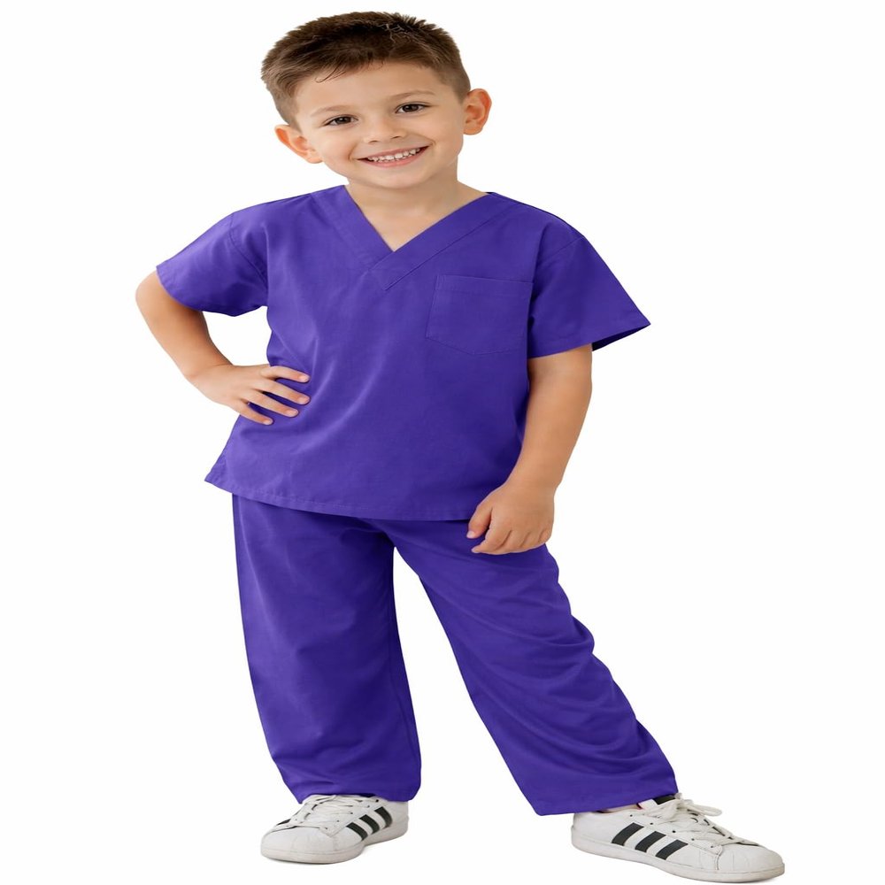 Natural Uniforms Childrens Scrub Set-Soft Touch (4, Purple)