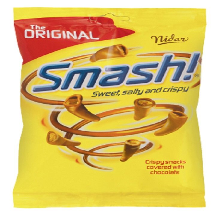 10 x Nidar Smash - The Original Norwegian Snacks - Chocolates - Candy - Sweets - Bag 100g