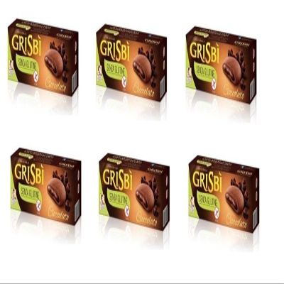 6x Vicenzi Grisbi Cacao Biscuits Cookies with Chocolate Cream Filling 150g Gluten Free! Health Food!