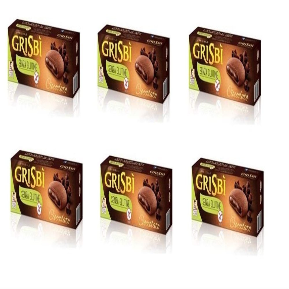 6x Vicenzi Grisbi Cacao Biscuits Cookies with Chocolate Cream Filling 150g Gluten Free! Health Food!