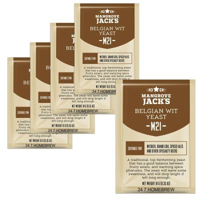 5X Mangrove Jacks Craft Series Yeast M21 Belgian Wit (10g)