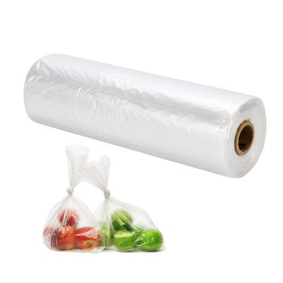 RBHK 16" X 20" Plastic Produce Bags on a Roll, Food Storage Clear Bags, Trash Bags, One Roll 350 Bags