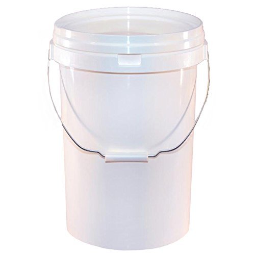 20 Litre White Plastic Wash Bucket - Car Wash bucket - Valeting/Detailers Bucket Pail